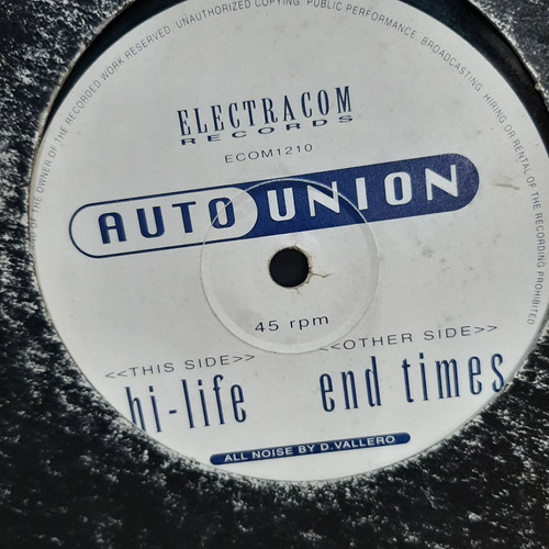 Vinilo Auto Union Hi Life End Times E2