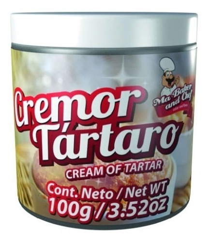 Cremor Tártaro Ma Baker Para Repostería Y Panificación 100g 