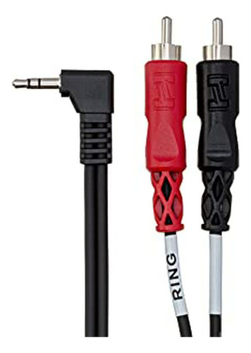 Hosa Cmr-203r Ángulo Recto 3.5 Mm Trs Para Cable Rca Dual St