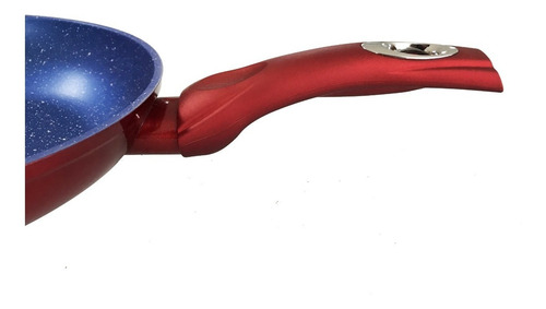 Set De 3 Sartenes Rojo Interior Azul Swiss Silver