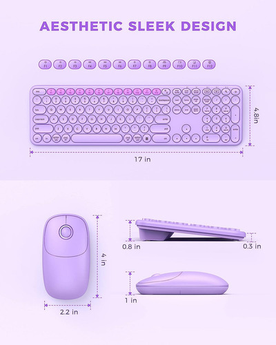 Venderse Como Rosquillas. Teclado Lila Teclas Redondas +