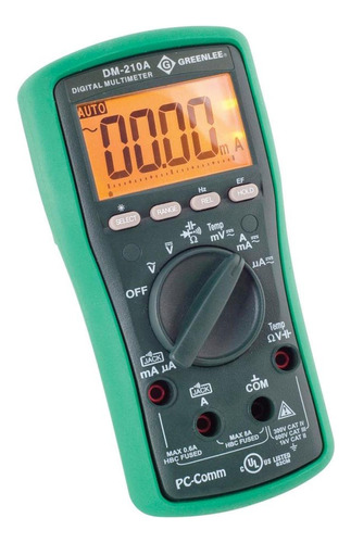 Greenlee Dm-210a Digital Multimeter With Auto And Manual Ra.