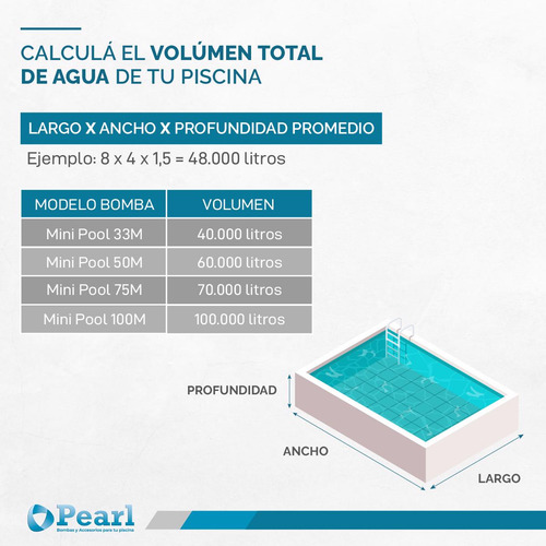 Combo Filtrado Piscina + Bomba Pearl - 40mil Litros 0.33 Hp