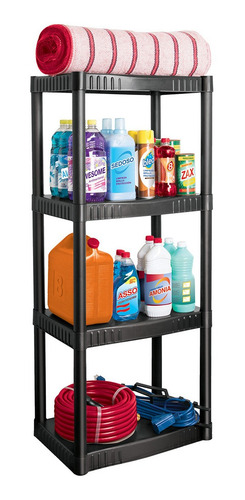 Estante Plastico 4 Repisas Pretul Cod. 25075 Clv-est-4p