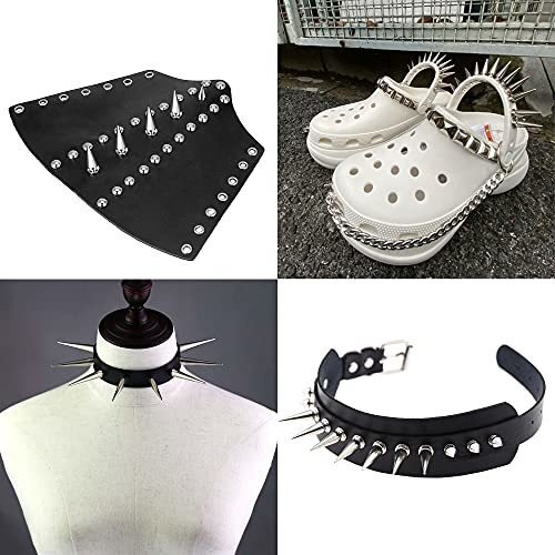 50pcs. De Tachuelas Metalicas Con Puntas De Cono Plateadas
