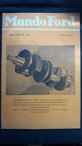Imagen 1 de 2 de Revista Mundo Ford N° 254 Mayo 1945