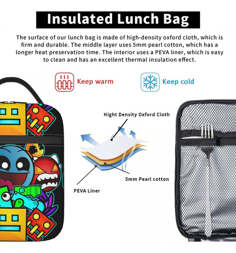 Bolsas Aislantes Geometry Cube Gaming Dash Old School