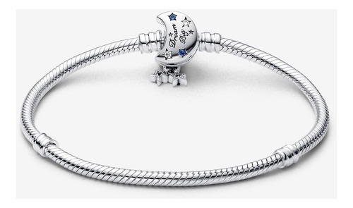 Pulseira Pandora Moments Sparkling Moon Clasp 18cm Comprimento 18 Cm Cor Prateado Diâmetro 18 Cm