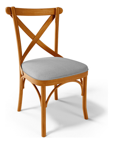Kit 2 Cadeiras Sala Jantar Living Estofada Ávila Linho Cinza