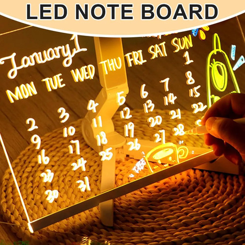 Transparente Colorido Llevó Cuaderno De Notas Con Luz