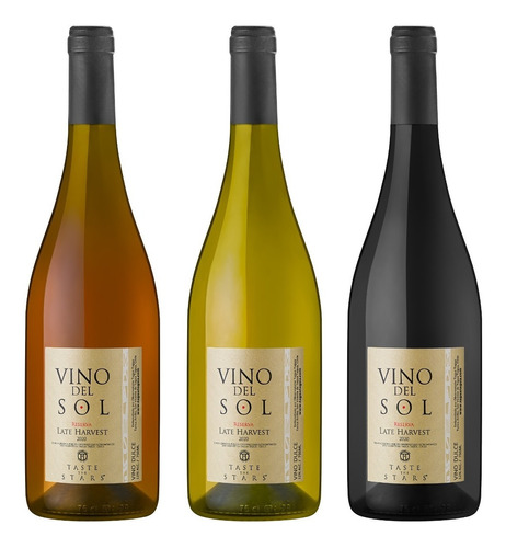 Vino Del Sol, Late Harvest Blanco, Tinto Y Rose  750 Ml