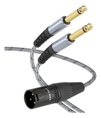 Jolgoo Xlr Macho A Doble 1/4  Ts Mono Y Splitter Cable De Mi