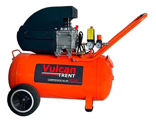 Compressor de ar elétrico portátil Vulcan Trent VC50 50L 2.5hp 127V 60Hz laranja