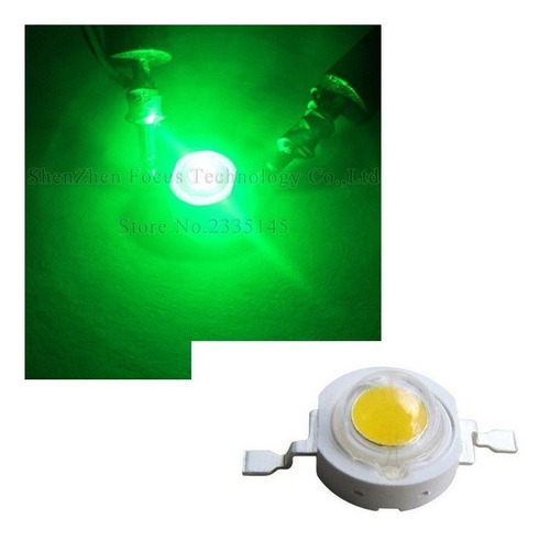 Kit 20 Super Led Smd 1w  3 Volts - Verde - 1 Whats 3v