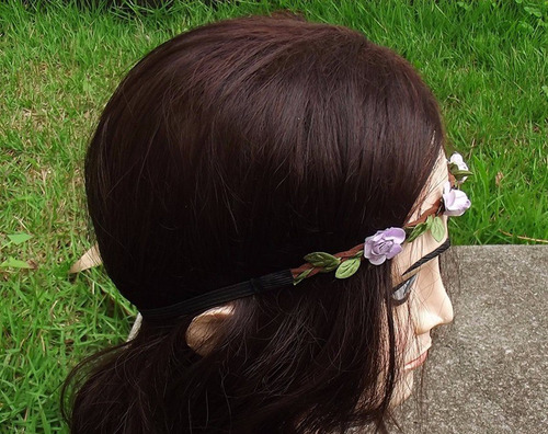 Imagem 3 de 4 de Headband Floral - Tiara De Flores Lilás