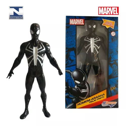 Boneco do Homem-Aranha Preto (19cm) - Action Figure Marvel - Zaplox  Colecionáveis