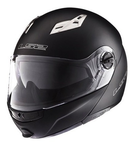 Casco Rebatible Ls2 370 Easy Gloss Black En Rolling Motors