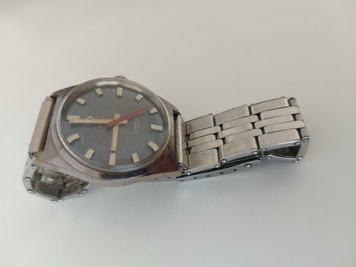 Antiguo Reloj Tressa Automático Funcionando Plateado Plateado Azul Petróleo (Usado)