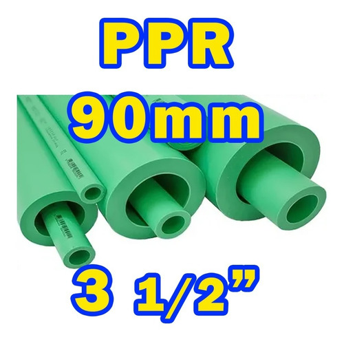 Tubo Ppr 90mm Diam 4 Mts Termofusion Clase 16 3 1/2 Pulgadas
