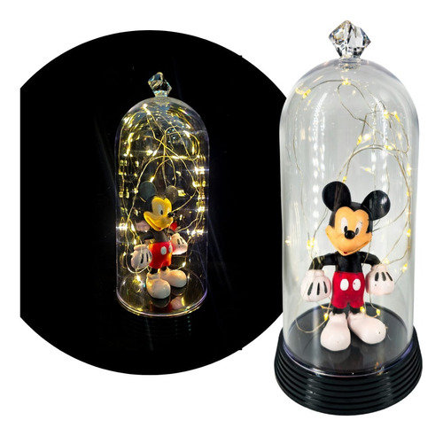 Luminária Mickey Mouse Brinquedo Presente De Natal Criança Cor da estrutura Preto