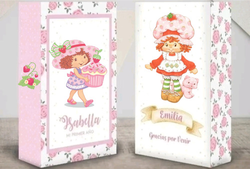 X10 Bolsitas Para Sorpresitas (16x10x4cm) Fresita Frutillita