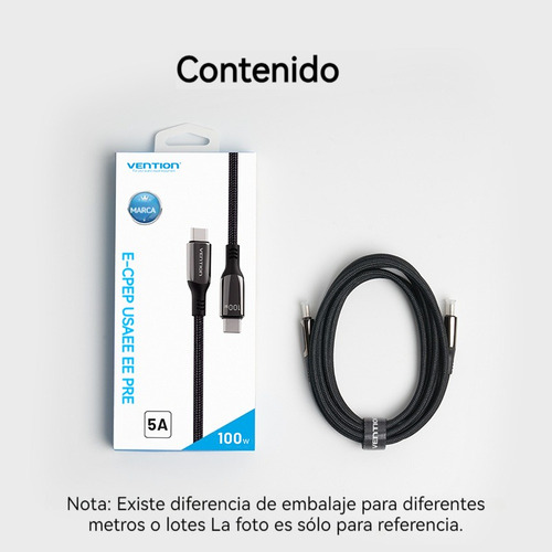 Cable Tipo C A Tipo C De 1.2m 5a De Carga Rápida Usb C