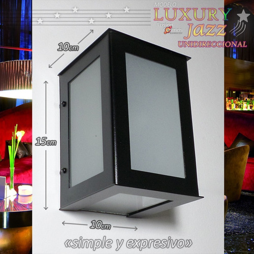 Aplique Pared Exterior Farol C/ Lampara Led 6 Watt Pack X4