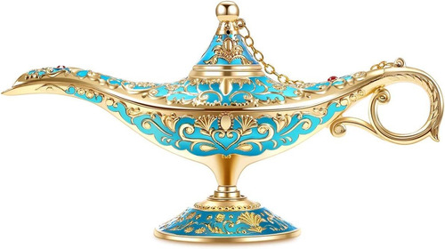 Lampara De Aladino  - Objeto Decorativo Metalico  Golden Pea