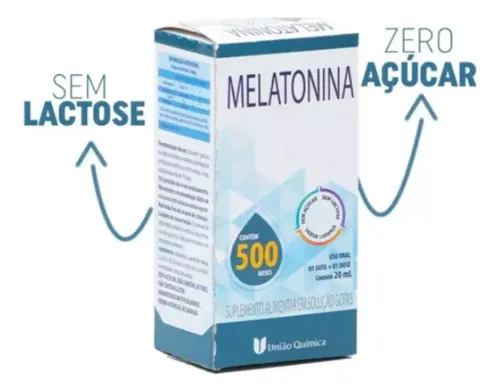Melatonina União Química Líquida Sabor Laranja 20ml 500 Doses