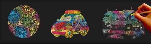 Papel Mágico Colorir A4 Com Bastão Kit C/ 4pcts
