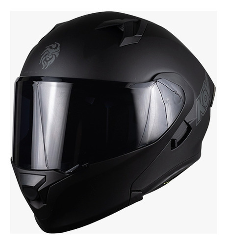 Casco Abatible Para Moto Kov Furia Solido Negro Mate Tamaño del casco L (59-60 cm)