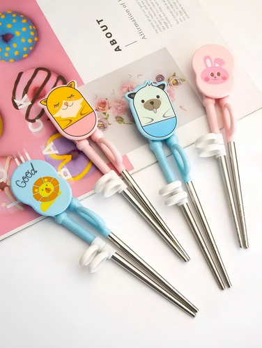 Pauzinhos chineses aprendendo design de desenhos animados para crianças