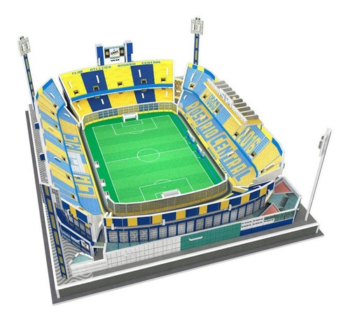 Maqueta Estadio 3d Para Armar C/luces Cancha Rosario Central