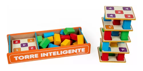 Torre Inteligente Jogo Educativo em MDF - Tralalá 4 Kids