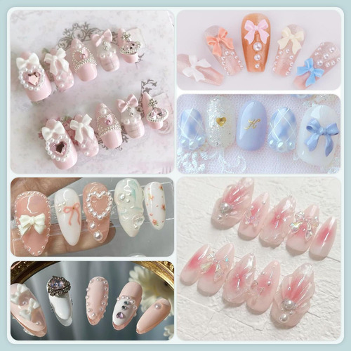 Juego De Dijes Para Uñas Decoración De Uñas Con Lazo De Uñas