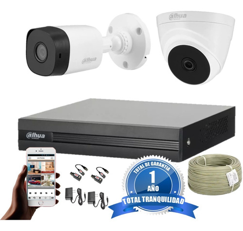 Cámaras De Seguridad Kit Cctv 1080p Cooper By Dahua Dvr+2cám