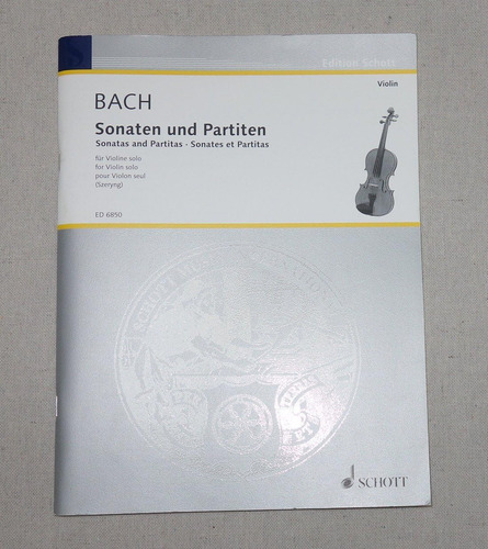 Libro: Bach: Sonatas And Partitas For Violin Solo Sonaten Et