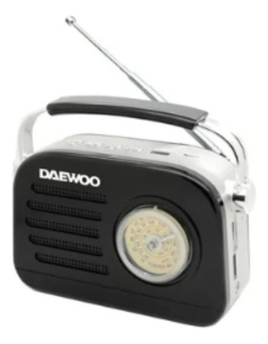 Radio Retro Daewoo Dirh22 Am Fm Usb Bluetooth 220 V O Pilas Negro