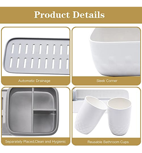 Soporte Eléctrico Para Cepillos De Dientes Con 2 Tazas