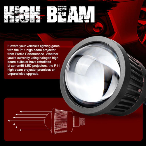 2.5 Inch Led Projector Len High Beam Fog Light Red Devil Eye