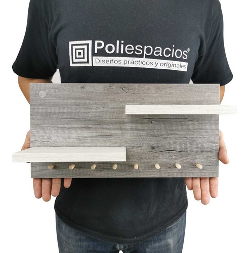 Perchero Organizador Porta Llaves De Pared Melamina Moderno