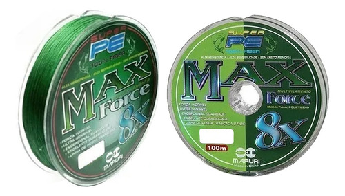 Linha Pesca Multifilamento Maruri Max Force 8x 0.55mm - 100m