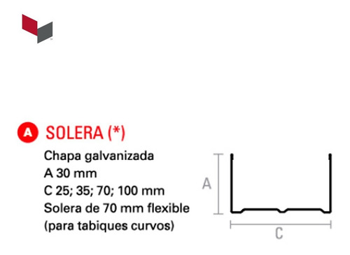 Solera 35 X 3,00 - Cal 26 - 0,38mm Esp