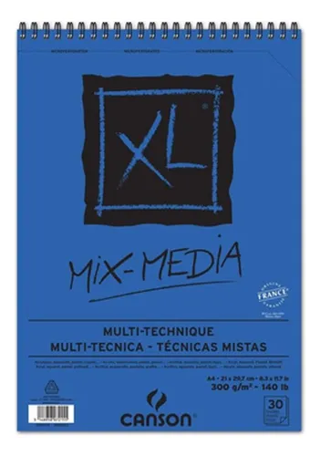Block Canson Xl Mix Media 300grs T A4 - 30 Hojas 
