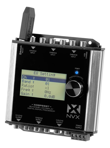 Ecualizador Paramétrico Nvx Xdsp66bt De 6 Canales De La Seri