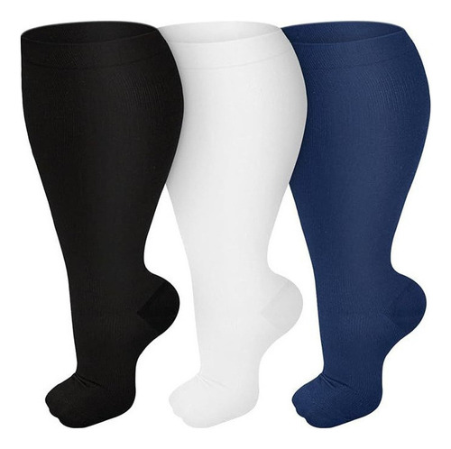 N. 3pares Calcetines Compresión Talla Grande,pantorrilla