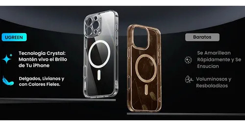 Funda Protectora Magnética Transparente Ugreen 45928 Classy Para iPhone 16 Pro Max