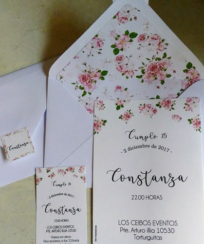 25 Tarjetas Invitaciones Quince Años 15 Años Casamiento
