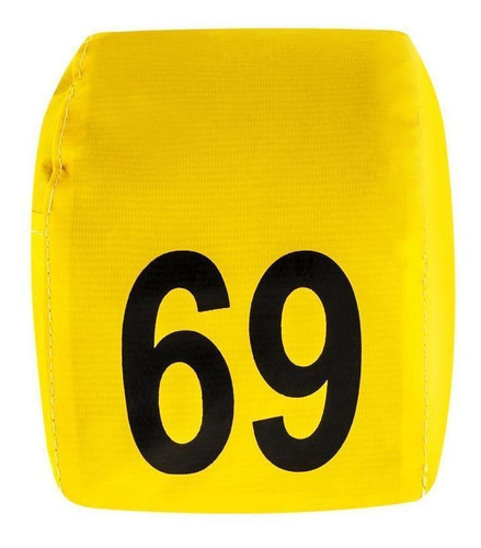 Kit 15 Prismas Amarelo Com Imã Numerados Estacionamento
