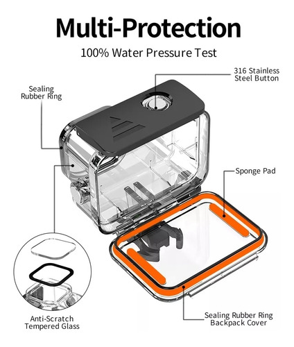 Case Super Suit Gopro Hero10/9 + Filtros De Agua (r,m,m)